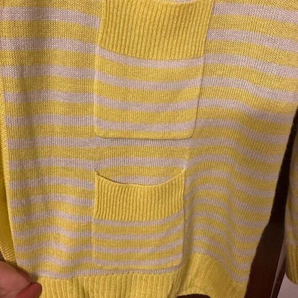 J Crew striped, button down cardigan. - Picture 3 of 4